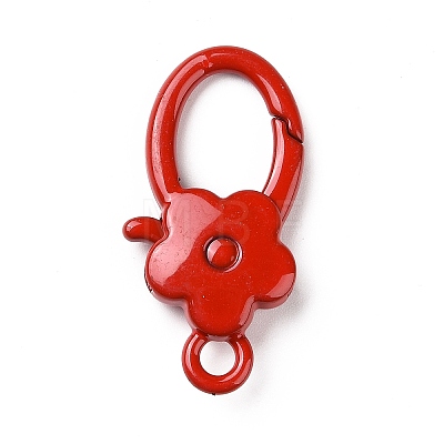 Spray Painted Alloy Lobster Claw Clasps PALLOY-K257-08-1