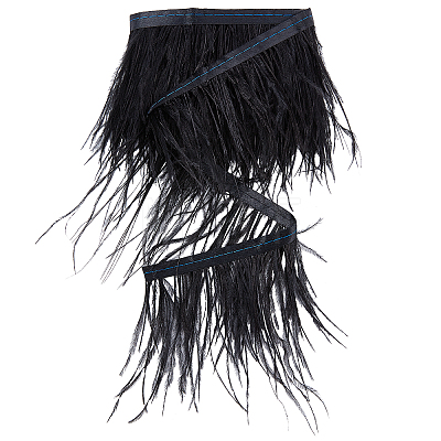 2 Yards Fashion Ostrich Feather Cloth Strand Costume Accessories FIND-GF0003-42A-1