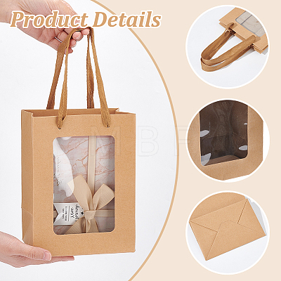 Rectangle Paper Gift Bags ABAG-WH0048-09C-1