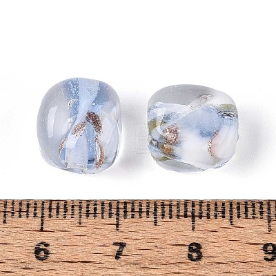 Handmade Gold Sand Lampwork Beads LAMP-T021-32A-1