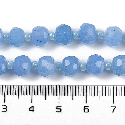 Natural Dyed White Jade Beads Strands G-H057-A22-12-1