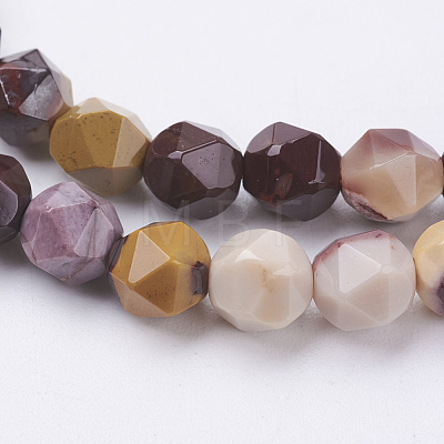 Natural Mookaite Beads Strands G-J376-53A-6mm-1