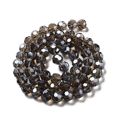 Electroplate Transparent Glass Beads Strands EGLA-A035-T8mm-A16-1