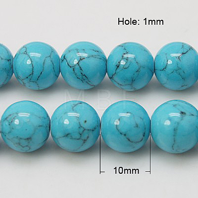 Synthetic Turquoise Beads Strands LS-TURQ-H038-10mm-XXS09-1
