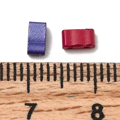 2-Hole Baking Paint Glass Seed Beads SEED-S023-17B-33-1