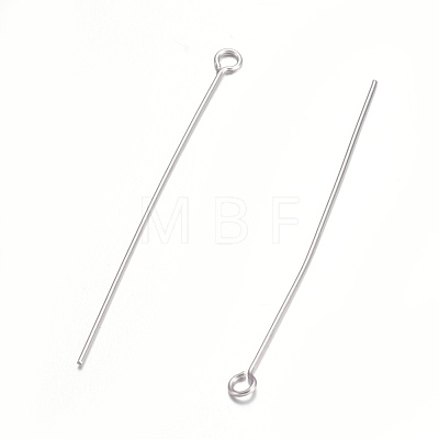 Tarnish Resistant 304 Stainless Steel Eye Pins STAS-O105-01P-0.6x45mm-1