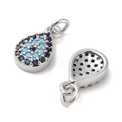 Brass Micro Pave Cubic Zirconia Pendants KK-B102-02P-1