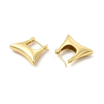 Brass Bag Shape Hoop Earrings for Women EJEW-E275-07G-1