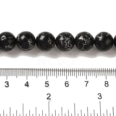 Synthetic Silver Line Coal Quartz Beads Strands G-Q161-A01-04-1