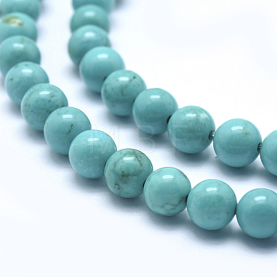 Natural Magnesite Round Beads Strands TURQ-G148-03-6mm-1