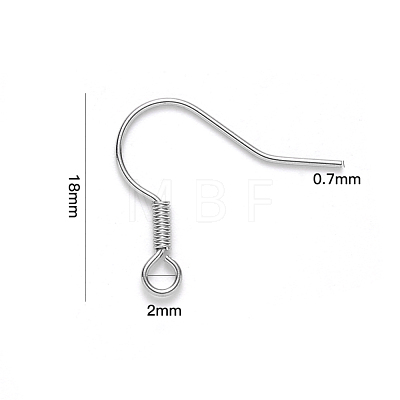 304 Stainless Steel Earring Hooks STAS-S111-002-1
