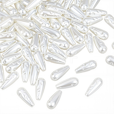 100Pcs ABS Plastic Imitation Pearl Beads OACR-LT0001-06-1
