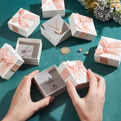 Square Cardboard Paper Jewelry Set Storage Boxes CON-WH0086-097C-1