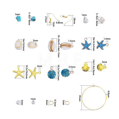 154Pieces DIY Ocean Style Earring Making Kits DIY-CJ0001-62-1