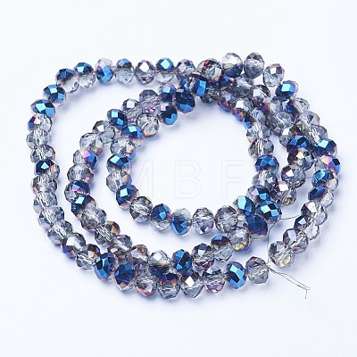 Electroplate Transparent Glass Beads Strands EGLA-A034-T1mm-Z01-1