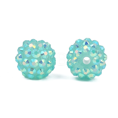 AB-Color Resin Rhinestone Beads RESI-S315-12x14-14-1