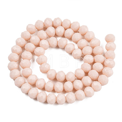 Opaque Solid Color Glass Beads Strands EGLA-A034-P10mm-D17-1