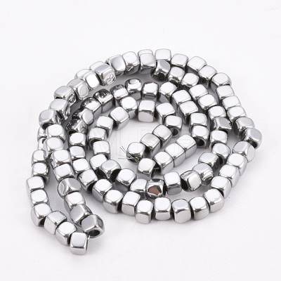 Electroplate Non-magnetic Synthetic Hematite Beads Strands G-Q486-111D-1