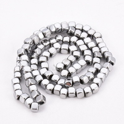 Electroplate Non-magnetic Synthetic Hematite Beads Strands G-Q486-111D-1