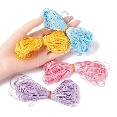 6 Bundle 6 Colors Nylon Thread Nylon String for Beading Jewelry Making NWIR-FS0001-01B-1
