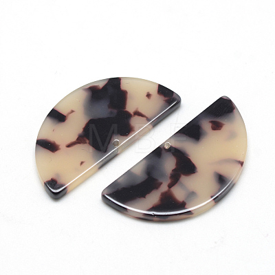 Cellulose Acetate(Resin) Semi Circle Pendants X-KY-S111A-A304-1