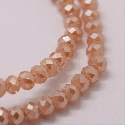 Electroplate Glass Bead Strands GLAA-K016-2x3mm-09PL-1