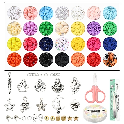 DIY Heishi & Barrel Beads Jewelry Set Making Kit DIY-YW0005-46-1