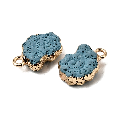 Dyed Synthetic Lava Rock Pendants G-P614-05G-09-1