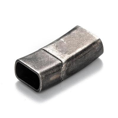 304 Stainless Steel Magnetic Clasps with Glue-in Ends STAS-F130-16AS-1