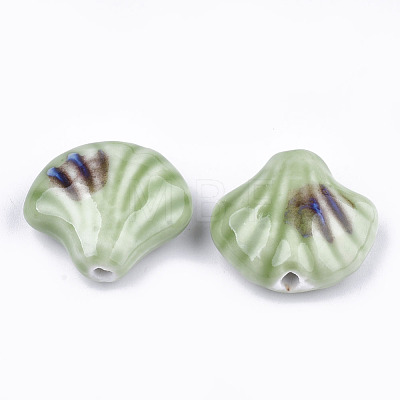Handmade Porcelain Beads X-PORC-S498-36F-1