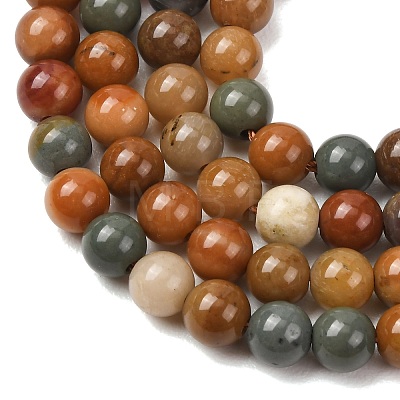 Natural Gobi Agate Mongolia Colorful Jade Beads Strands GG-CBA3173-A01-6mm-1