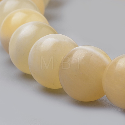 Natural Yellow Jade Beads Strands G-S259-49-10mm-1