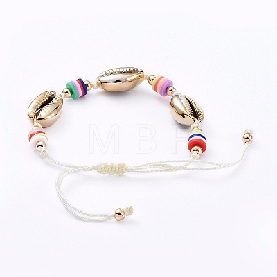 (Jewelry Parties Factory Sale)Nylon Thread Cord Braided Bead Bracelets BJEW-JB05074-05-1