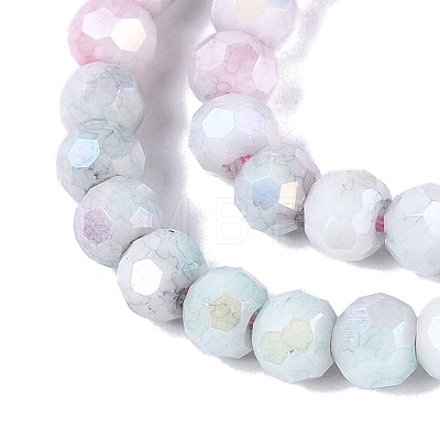 Anti-Tarnish Electroplate Glass Beads Strands EGLA-ZX010-4mm-06-1