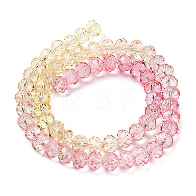 Transparent Painted Glass Beads Strands DGLA-A034-T6mm-A09-1