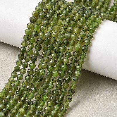 Natural Green Jade Beads Strands G-P603-C-4mm-03A-1