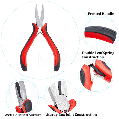 1Pc Carbon Steel Jewelry Pliers for Jewelry Making Supplies AJEW-SC0001-42-1