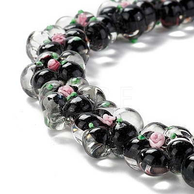 Handmade Lampwork Beads Strands LAMP-D015-08D-1