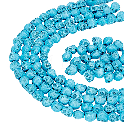 10 Strands Dyed Synthetic Turquoise Beadd Strands G-AR0004-84-1