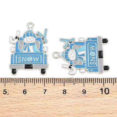 Rack Plating Alloy Enamel Pendants AL-CBA2B10-05P-03-1
