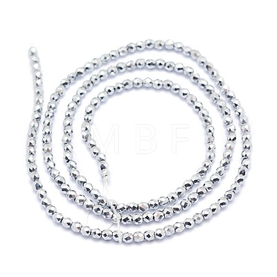 Electroplate Non-magnetic Synthetic Hematite Beads Strands G-L487-C-10-1