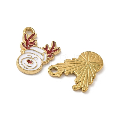 304 Stainless Steel Enamel Pendants STAS-L300-012G-19-1