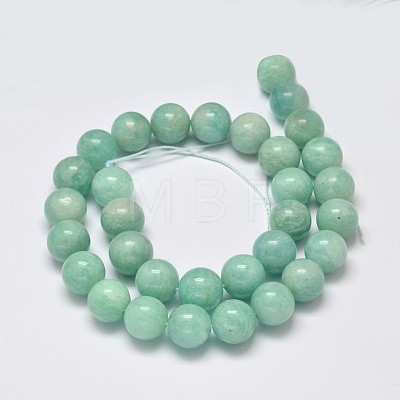 Grade AB Natural Amazonite Round Bead Strands G-M296-06-11mm-1