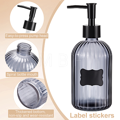 6Pcs Glass Press Pump Bottles AJEW-WA0004-95-1