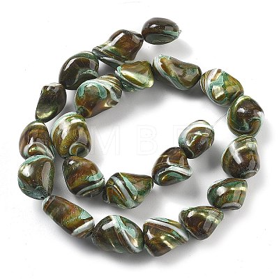 Dyed Natural Trochus Shell Beads Strands BSHE-Z006-02D-1