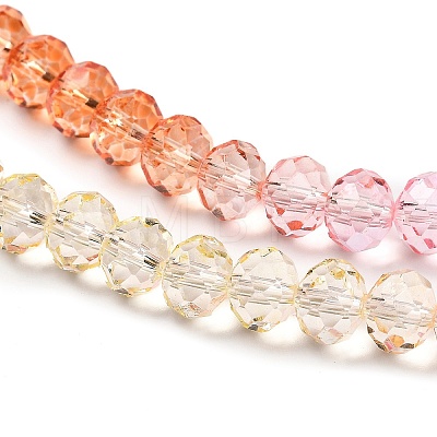 Transparent Painted Glass Beads Strands LS-DGLA-A034-T6mm-A20-1