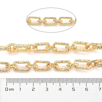 Alloy Textured Oval Link Chains LCHA-K001-05G-1