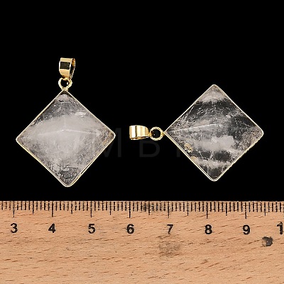 Natural Quartz Crystal Pendants G-H359-03G-01-1