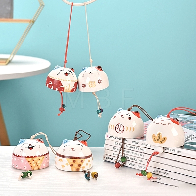 Porcelain Lucky Cat Pendant Decorations ANIM-PW0002-43-1