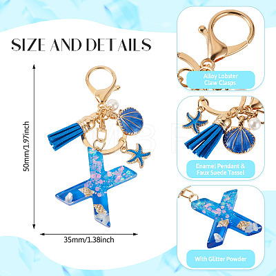 Star Resin & Shell Keychains KEYC-TAC00087-01X-1